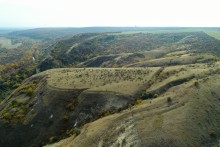 Песчаные горы и обрывы на реке Сухой Донец у хутора Ольховский