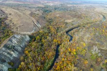 Песчаные горы и обрывы на реке Сухой Донец у хутора Ольховский