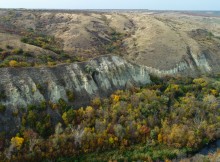 Песчаные горы и обрывы на реке Сухой Донец у хутора Ольховский