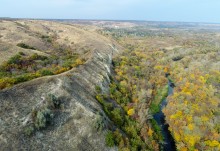 Песчаные горы и обрывы на реке Сухой Донец у хутора Ольховский