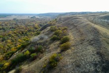 Песчаные горы и обрывы на реке Сухой Донец у хутора Ольховский