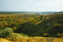 Песчаные горы и обрывы на реке Сухой Донец у хутора Ольховский
