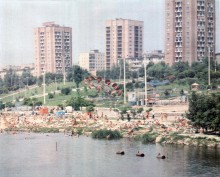 Пляж в парке Дружба 