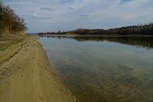 Весна на Северском Донце у хутора Богатов и горы Пирамидальной