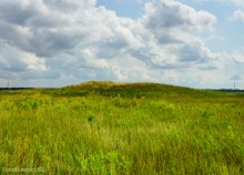 Цепь древних Алитубских курганов на ерике Подпольном.