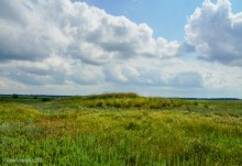 Цепь древних Алитубских курганов на ерике Подпольном.