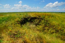 Цепь древних Алитубских курганов на ерике Подпольном.