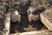 Сборные железобетонные огневые точки на рубежах западнее и севернее Ростова