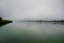 Цветение реки Дон в начале ноября у станицы Старочеркасской