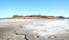 Песчаная буря над пляжами острова Межонка