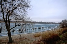 Декабрь, Дон, Аксай, берега, льдины, утки