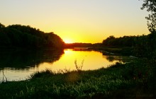 Вечер на заливе Мигулянка у станицы Вёшенская