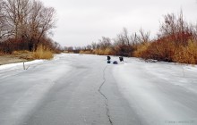 Путешествие бесснежный зимой к Золотому ерику, лиману Хрящеватому и озеру Калмычка