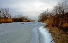 Путешествие бесснежный зимой к Золотому ерику, лиману Хрящеватому и озеру Калмычка