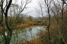 Пересечение протока Аксай и тёплого канала у станицы Бессергеневской