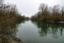 Пересечение протока Аксай и тёплого канала у станицы Бессергеневской