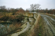 Пересечение протока Аксай и тёплого канала у станицы Бессергеневской