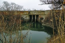 Пересечение протока Аксай и тёплого канала у станицы Бессергеневской