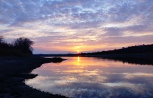 Закат на Северском Донце у станицы Краснодонецкой