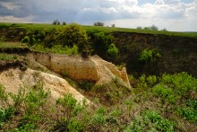 Выходы мергеля в балке Обрывской