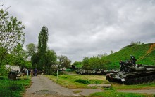 Поход 9-го мая от военно-исторического музея в Аксае до братской могилы в поселке Реконструктор