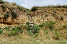 Старый причал и старый баркас в поселке Приазовском