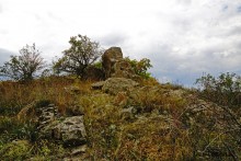 Выходы розового песчаника в долине реки Калитвы