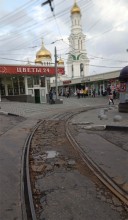 Подбитый танк КВ на Соборной площади