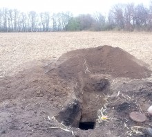 Блиндаж на Миусе найденный поисковым отрядом "Родина"