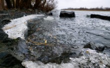 Дон в декабрьскую оттепель после морозов