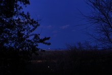 Рождественский вечер, Аксай, площадь Героев, вид на займище, Старочеркасскую и строящийся новый мост через Дон.