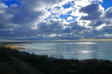 Таганрогский залив у Морского Чулека в январе