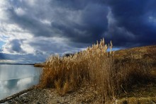 Льды и облака Миусского лимана в январе