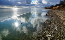 Льды и облака Миусского лимана в январе