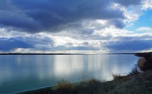 Льды и облака Миусского лимана в январе