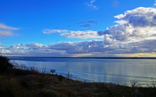 Льды и облака Миусского лимана в январе