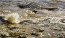 Берег Азовского моря у хутора Рожок в январе