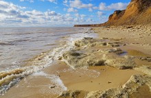 Берег Азовского моря у хутора Рожок в январе