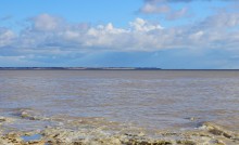 Берег Азовского моря у хутора Рожок в январе