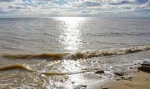 Берег Азовского моря у хутора Рожок в январе