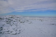 Ветровой нагон льда в Таганрогском заливе у села Займо-Обрыв