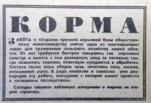 Сельское хозяйство Ростовской области на страницах газеты Молот