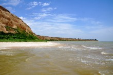 Берег Таганрогского залива между поселком Приазовский и хутором Рожок