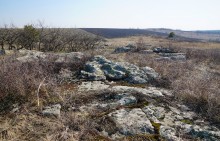Петроглифы в кварцитовой пещере на Донецком кряже
