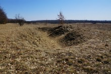 Окопы и блиндаж оставшиеся с Великой Отечественной Войны