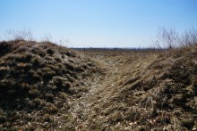 Окопы и блиндаж оставшиеся с Великой Отечественной Войны