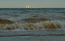 Волгодонская атомная станция на берегу Цимлянского водохранилища