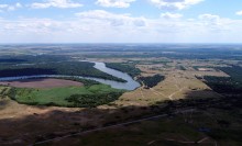 Урочище Огиб на Северском Донце, вид со стороны Кундрюченских песков