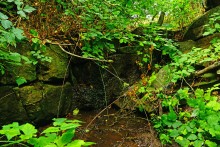 Водопад в балке на берегу Северского Донца