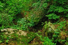 Водопад в балке на берегу Северского Донца